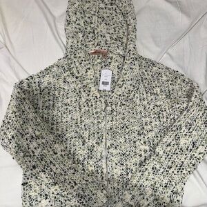 Women's Multicolor Knit Hooded Jacket